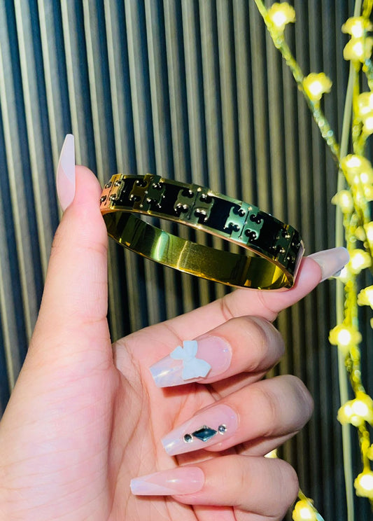 Golden Enamel Bangle