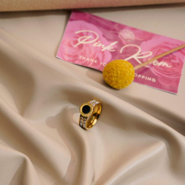 Stella Black Stone Dome Ring