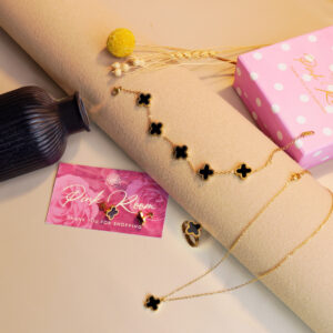 Black and Gold Clover Set